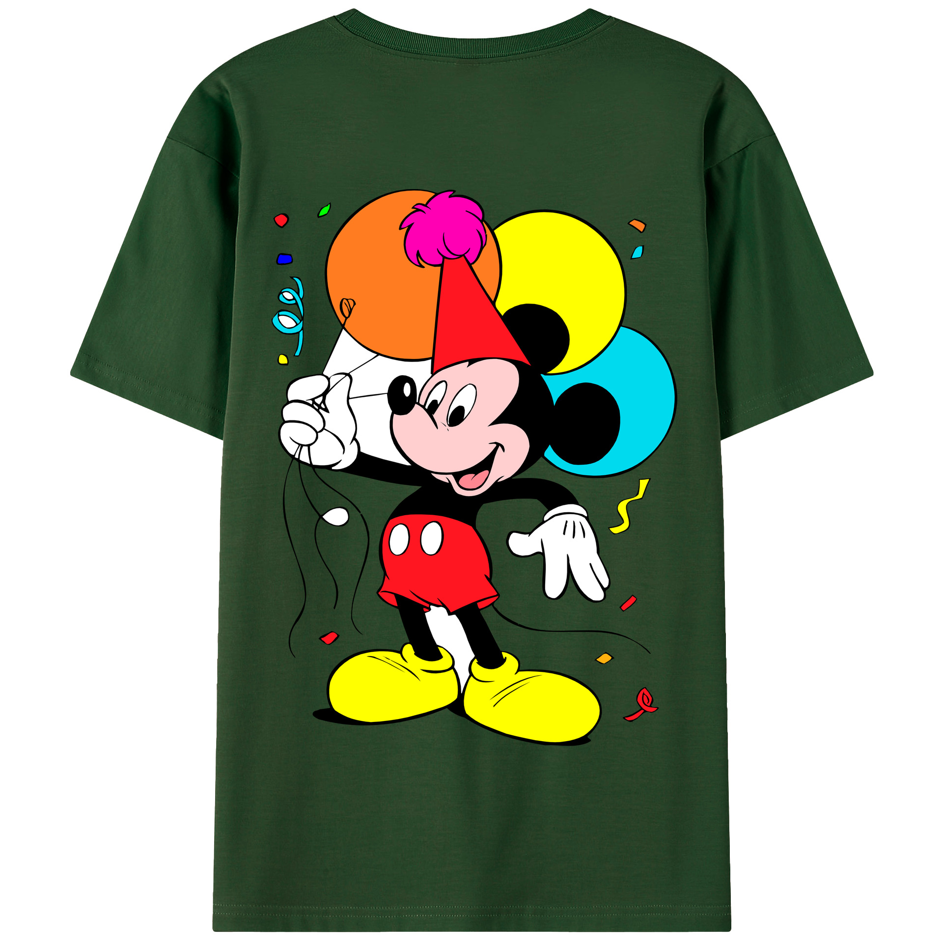 （画像用） ミッキーマウス Mickey Mouse 綿100％半袖Tシャツ（背面プリント）